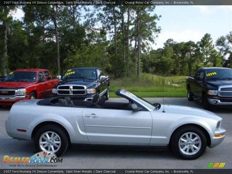 2007 Ford Mustang V6 Deluxe Convertible Satin Silver Metallic / Dark Charcoal Photo #9