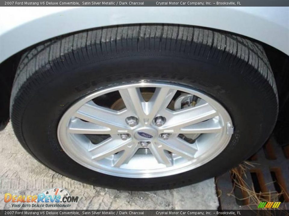 2007 Ford Mustang V6 Deluxe Convertible Satin Silver Metallic / Dark Charcoal Photo #13