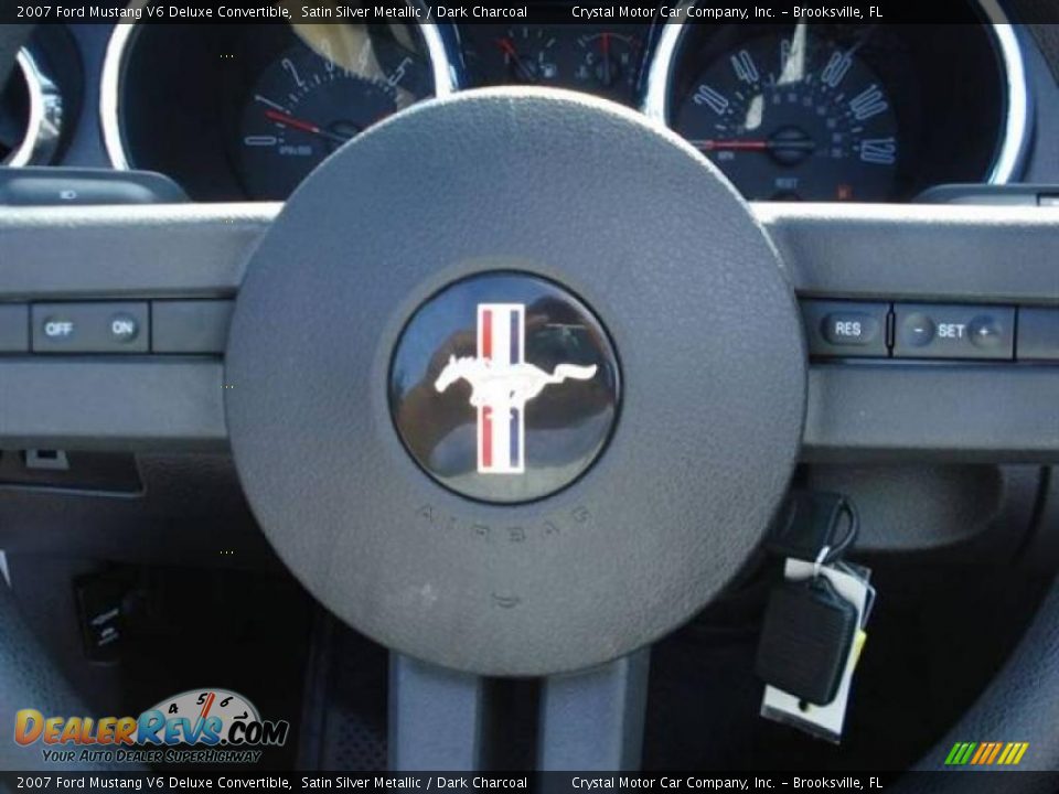 2007 Ford Mustang V6 Deluxe Convertible Satin Silver Metallic / Dark Charcoal Photo #20