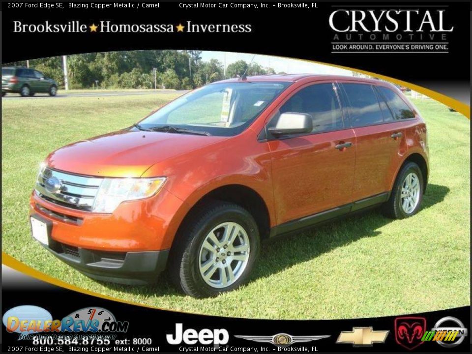 2007 Ford Edge SE Blazing Copper Metallic / Camel Photo #1