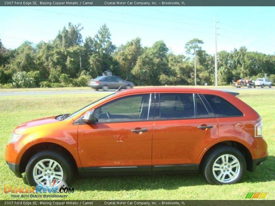 2007 Ford Edge SE Blazing Copper Metallic / Camel Photo #2