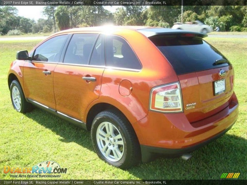 2007 Ford Edge SE Blazing Copper Metallic / Camel Photo #3