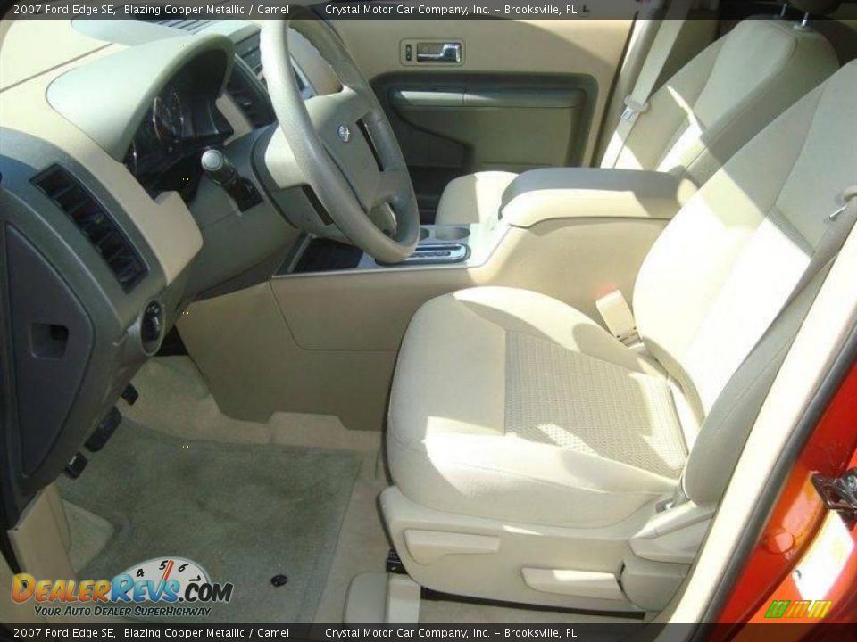 2007 Ford Edge SE Blazing Copper Metallic / Camel Photo #4