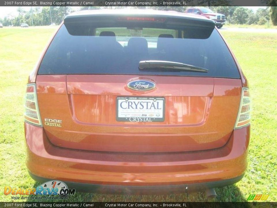 2007 Ford Edge SE Blazing Copper Metallic / Camel Photo #8