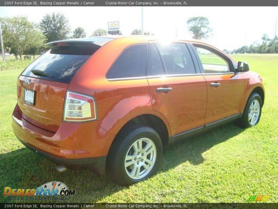 2007 Ford Edge SE Blazing Copper Metallic / Camel Photo #9