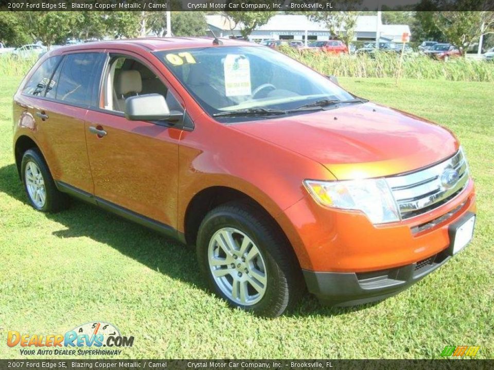 2007 Ford Edge SE Blazing Copper Metallic / Camel Photo #11