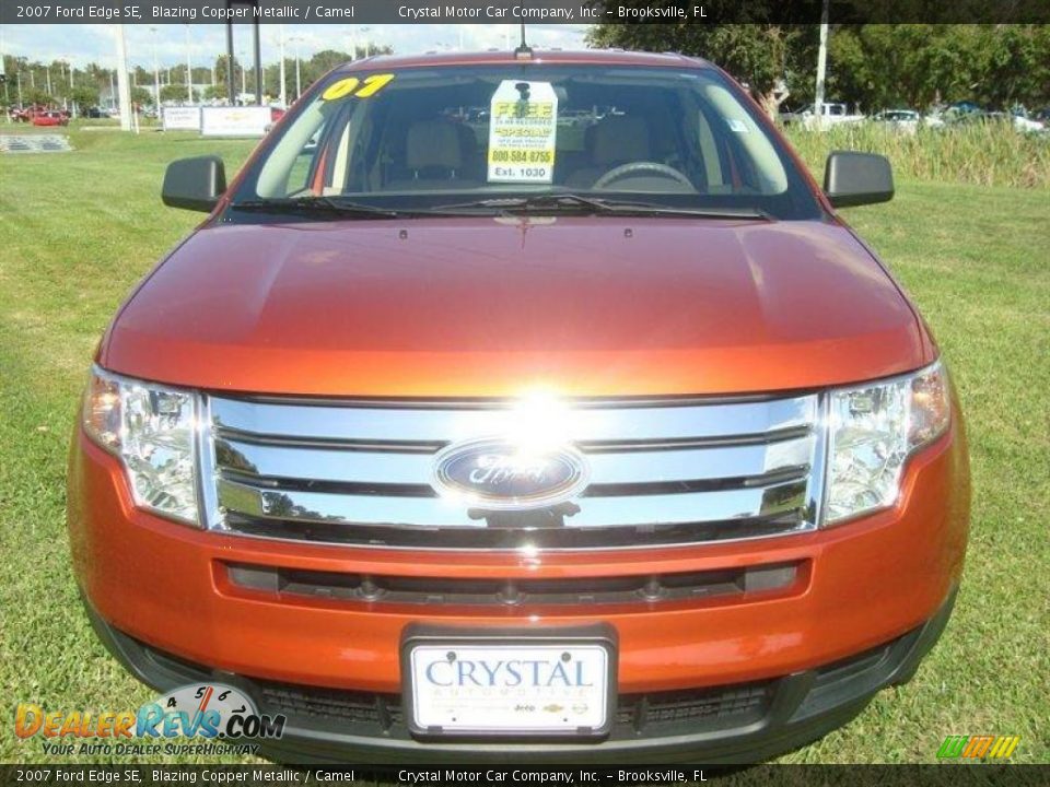 2007 Ford Edge SE Blazing Copper Metallic / Camel Photo #13