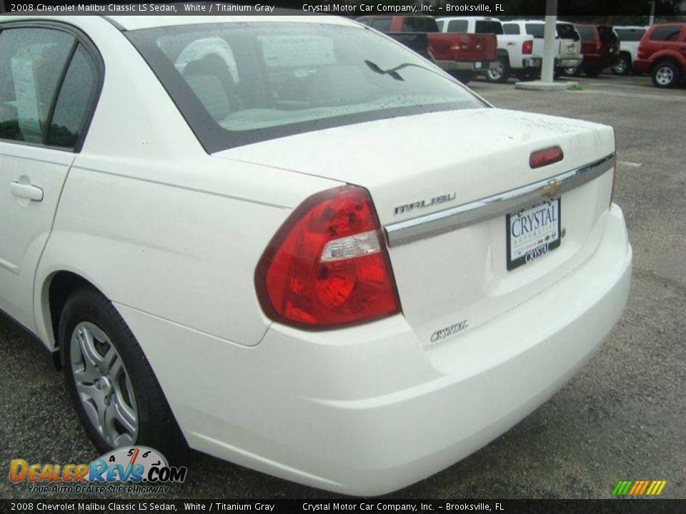 2008 Chevrolet Malibu Classic LS Sedan White / Titanium Gray Photo #7
