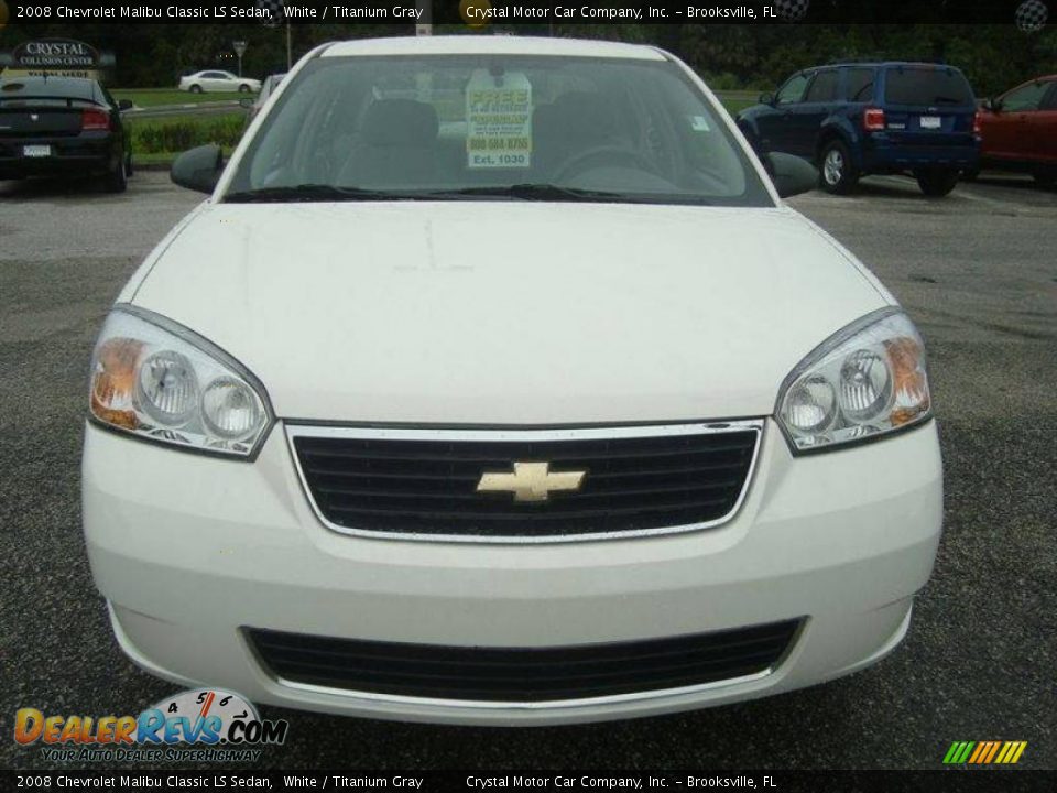 2008 Chevrolet Malibu Classic LS Sedan White / Titanium Gray Photo #12