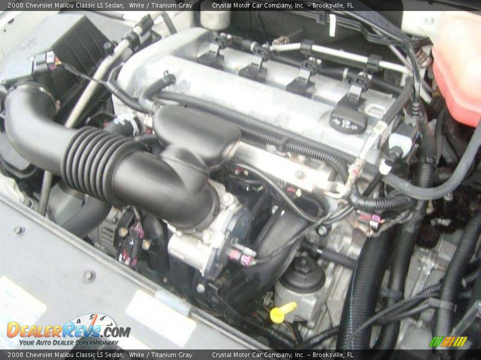 2008 Chevrolet Malibu Classic LS Sedan White / Titanium Gray Photo #15