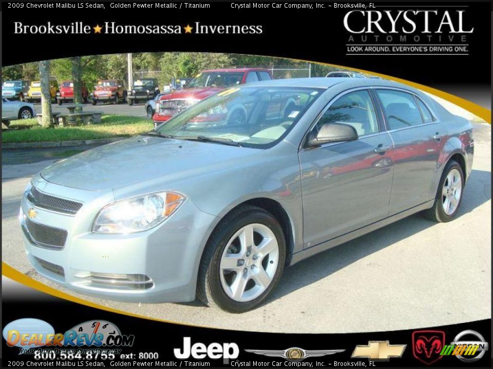 2009 Chevrolet Malibu LS Sedan Golden Pewter Metallic / Titanium Photo #1