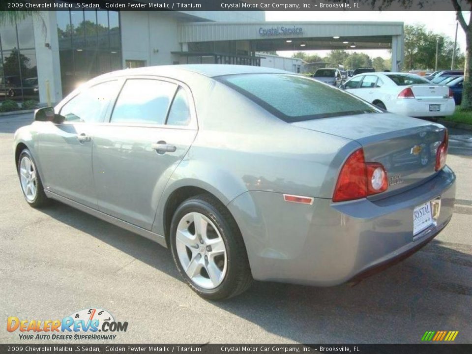 2009 Chevrolet Malibu LS Sedan Golden Pewter Metallic / Titanium Photo #3