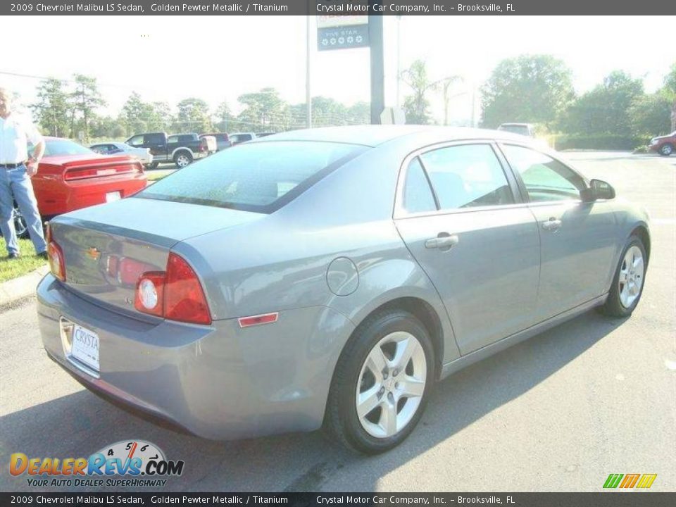 2009 Chevrolet Malibu LS Sedan Golden Pewter Metallic / Titanium Photo #8