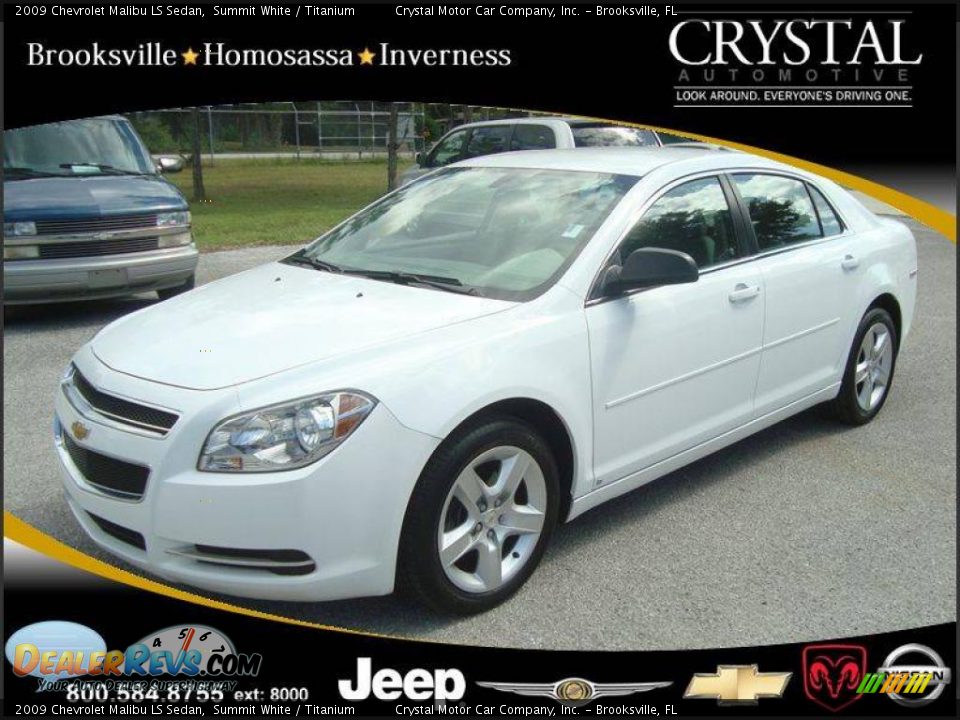 2009 Chevrolet Malibu LS Sedan Summit White / Titanium Photo #1