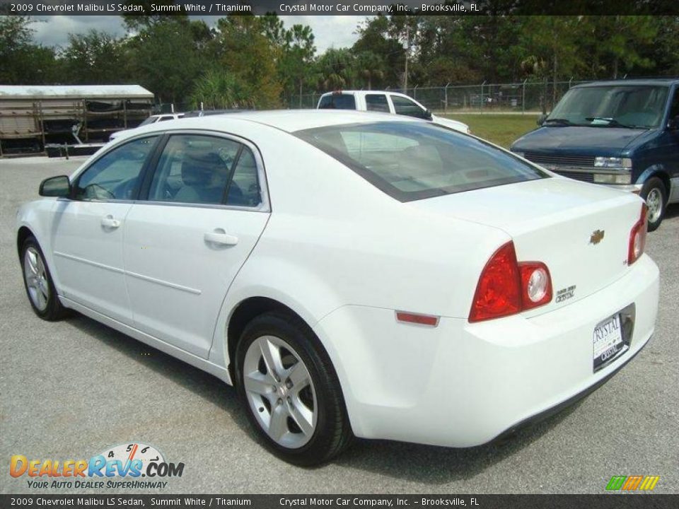 2009 Chevrolet Malibu LS Sedan Summit White / Titanium Photo #3