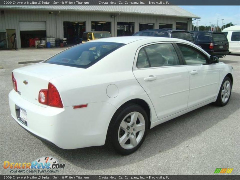 2009 Chevrolet Malibu LS Sedan Summit White / Titanium Photo #8