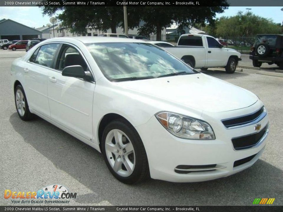 2009 Chevrolet Malibu LS Sedan Summit White / Titanium Photo #10