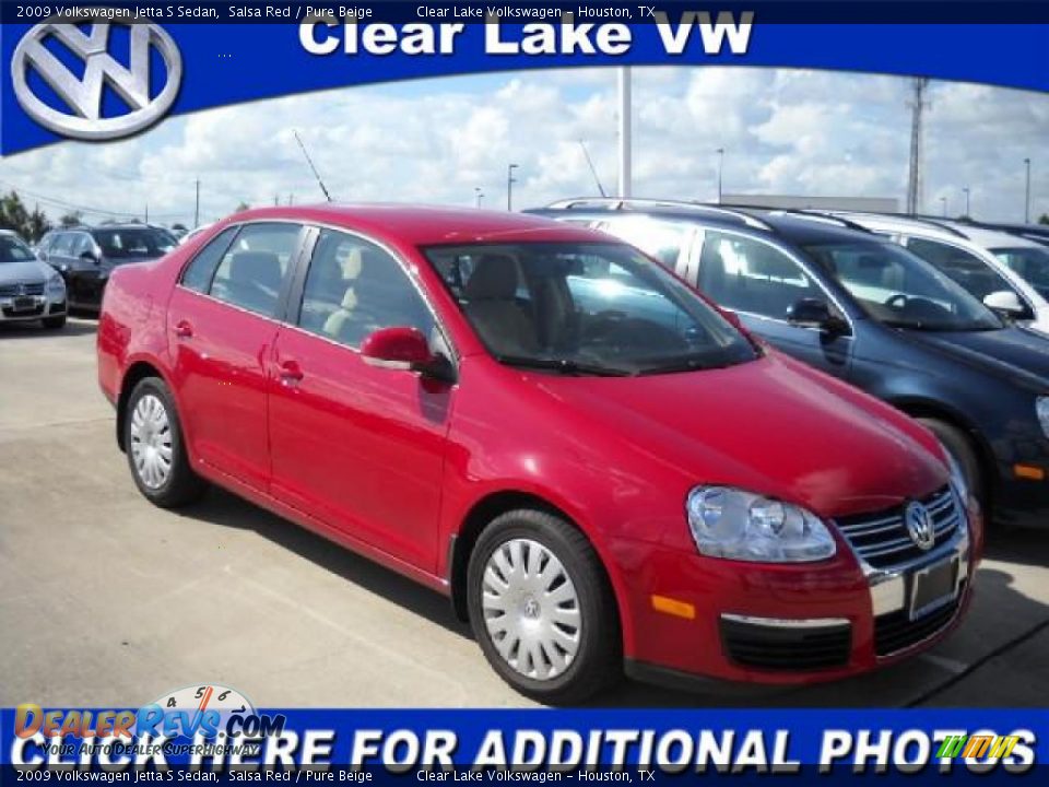 2009 Volkswagen Jetta S Sedan Salsa Red / Pure Beige Photo #1