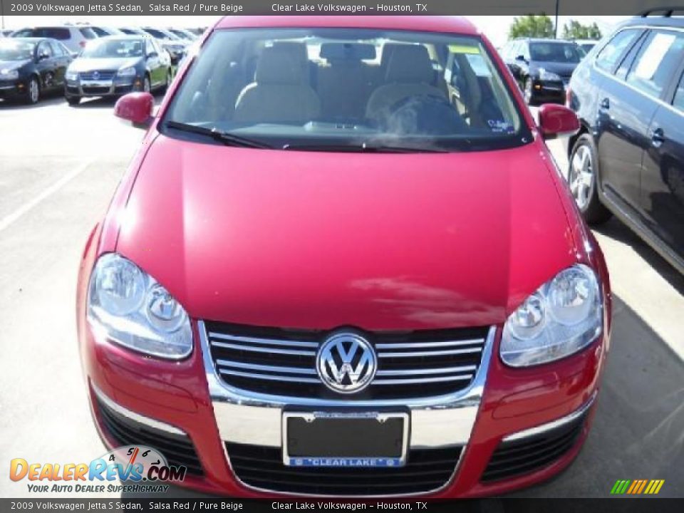 2009 Volkswagen Jetta S Sedan Salsa Red / Pure Beige Photo #4