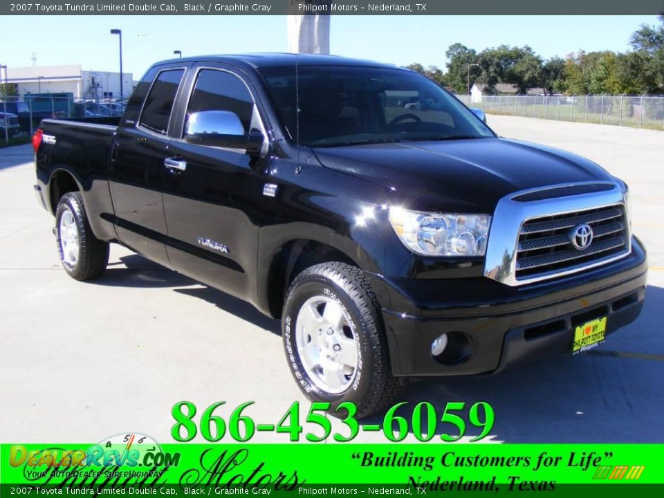 2007 Toyota Tundra Limited Double Cab Black / Graphite Gray Photo #1