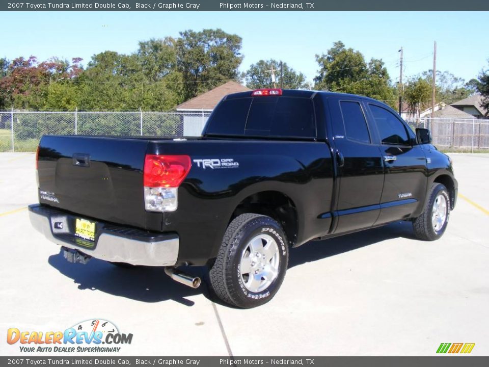 2007 Toyota Tundra Limited Double Cab Black / Graphite Gray Photo #3