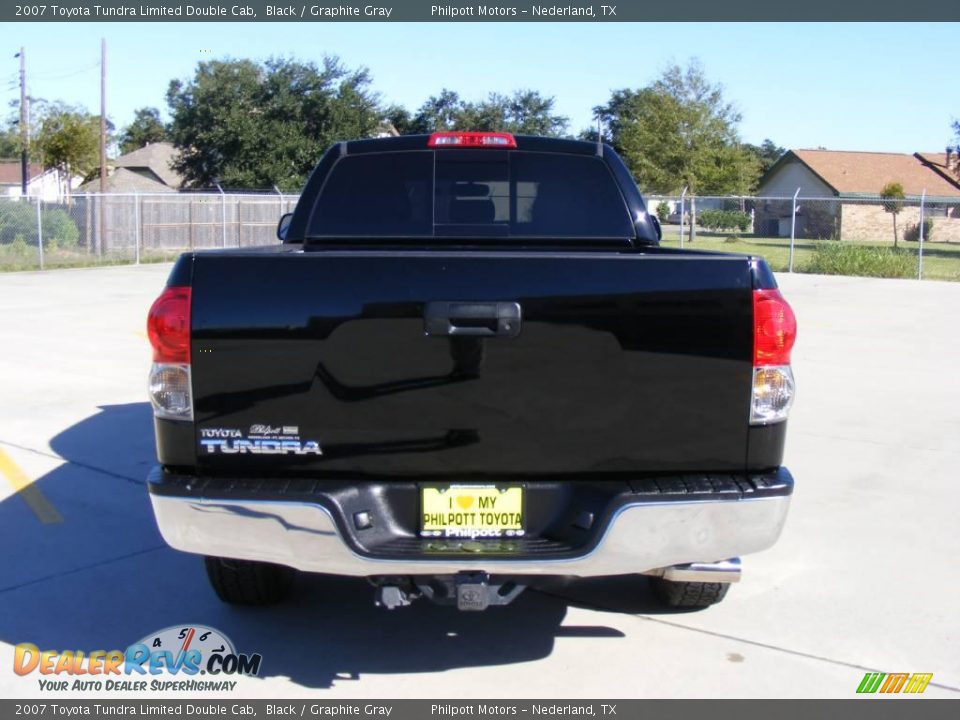 2007 Toyota Tundra Limited Double Cab Black / Graphite Gray Photo #4
