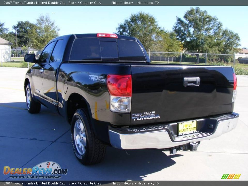 2007 Toyota Tundra Limited Double Cab Black / Graphite Gray Photo #5
