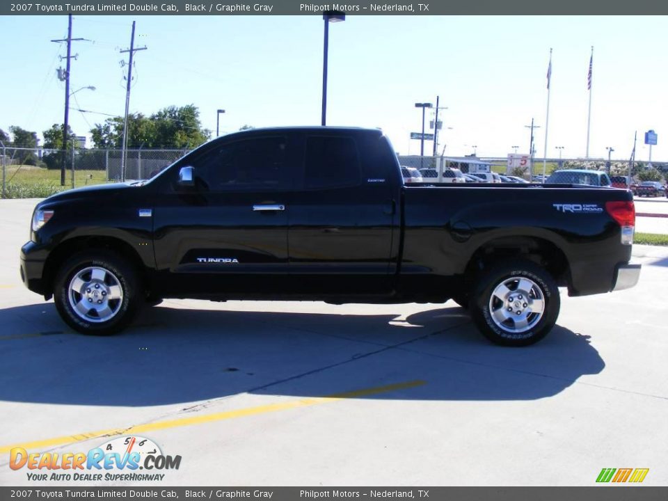 2007 Toyota Tundra Limited Double Cab Black / Graphite Gray Photo #6