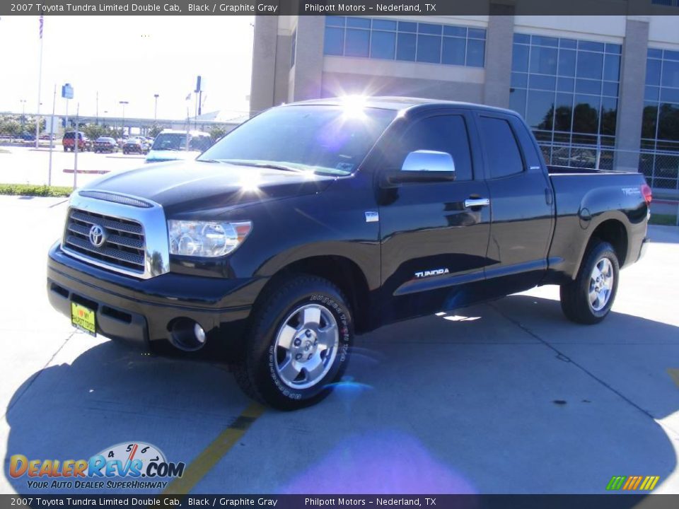 2007 Toyota Tundra Limited Double Cab Black / Graphite Gray Photo #7