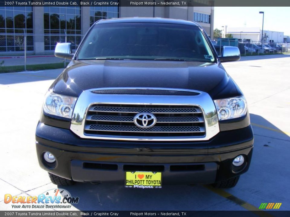 2007 Toyota Tundra Limited Double Cab Black / Graphite Gray Photo #8