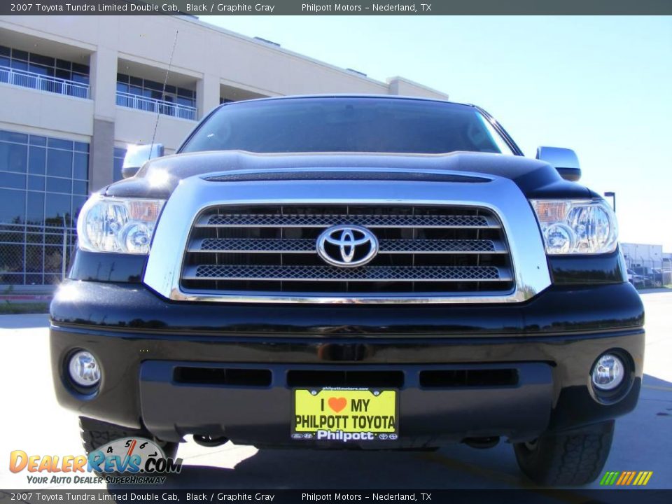 2007 Toyota Tundra Limited Double Cab Black / Graphite Gray Photo #9