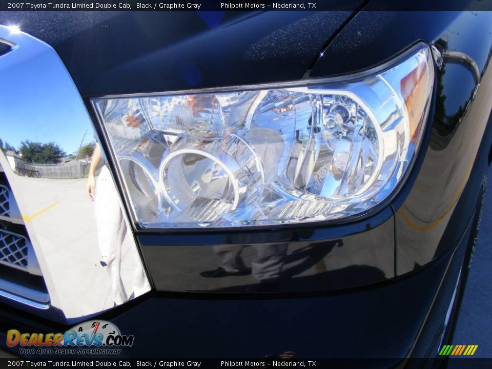 2007 Toyota Tundra Limited Double Cab Black / Graphite Gray Photo #10