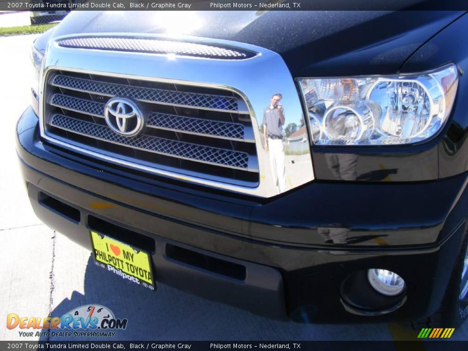 2007 Toyota Tundra Limited Double Cab Black / Graphite Gray Photo #12