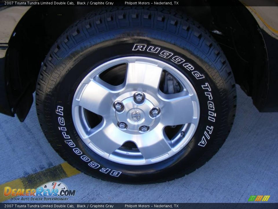 2007 Toyota Tundra Limited Double Cab Black / Graphite Gray Photo #13