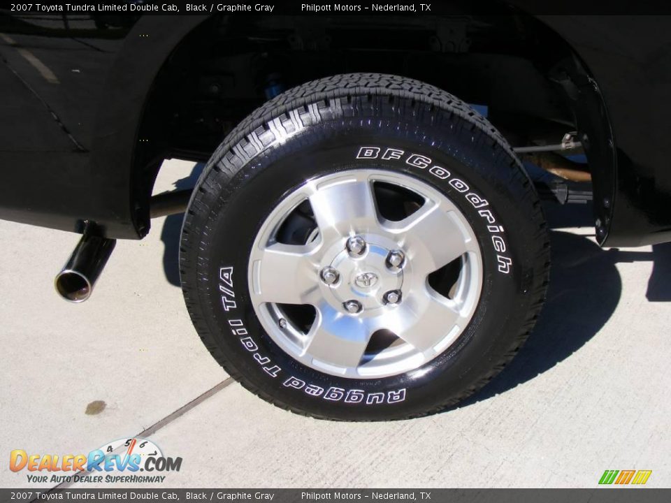 2007 Toyota Tundra Limited Double Cab Black / Graphite Gray Photo #15