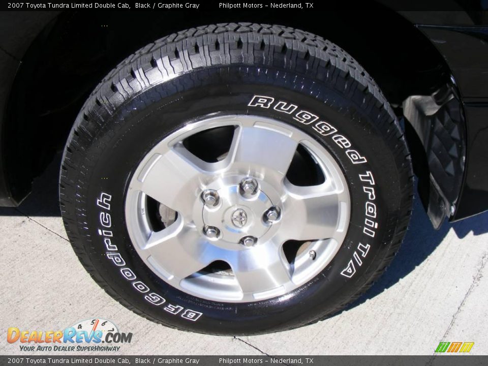 2007 Toyota Tundra Limited Double Cab Black / Graphite Gray Photo #16