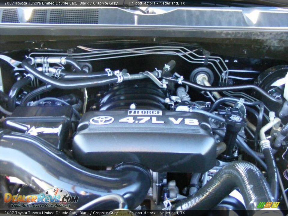2007 Toyota Tundra Limited Double Cab Black / Graphite Gray Photo #28