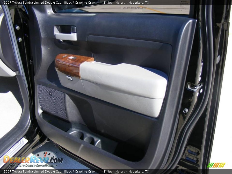 2007 Toyota Tundra Limited Double Cab Black / Graphite Gray Photo #29