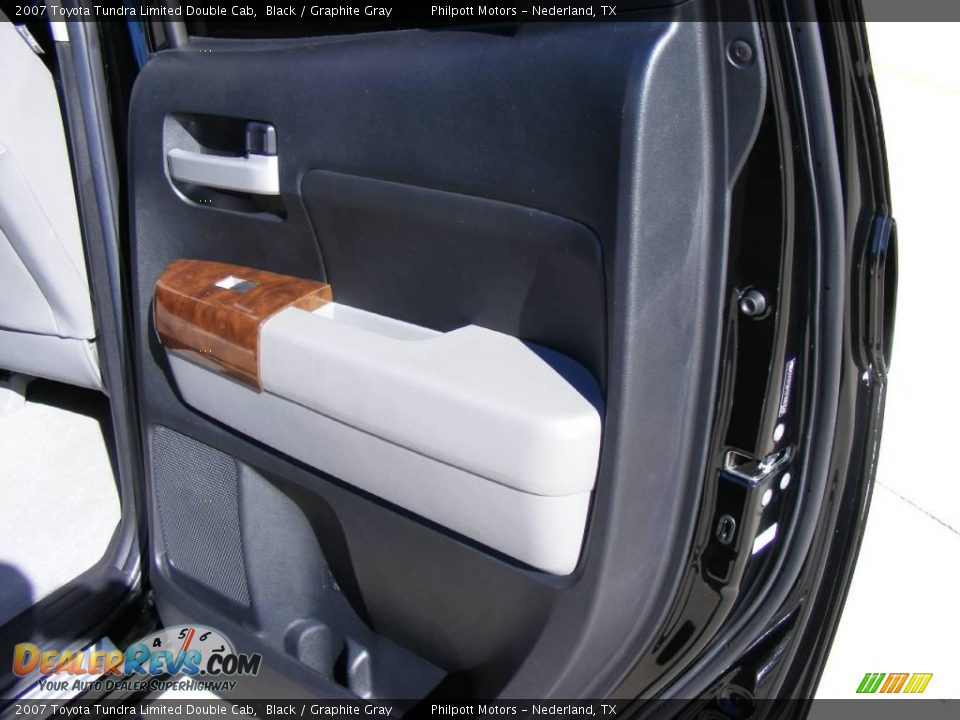 2007 Toyota Tundra Limited Double Cab Black / Graphite Gray Photo #32