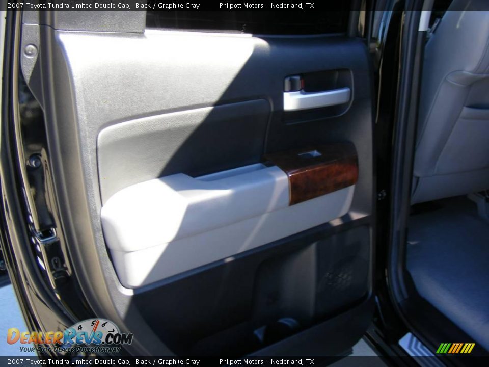 2007 Toyota Tundra Limited Double Cab Black / Graphite Gray Photo #34
