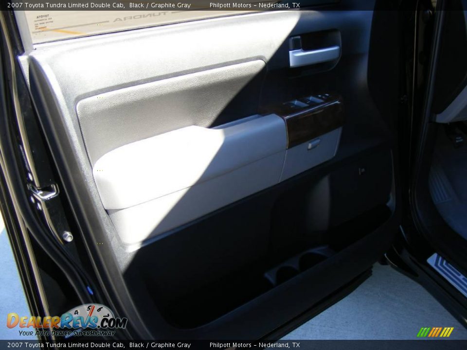 2007 Toyota Tundra Limited Double Cab Black / Graphite Gray Photo #36