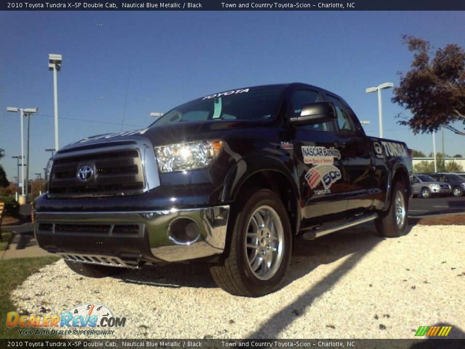 2010 Toyota Tundra X-SP Double Cab Nautical Blue Metallic / Black Photo #25