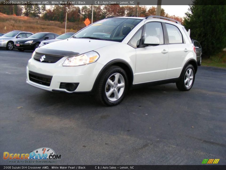 2008 Suzuki SX4 Crossover AWD White Water Pearl / Black Photo #1