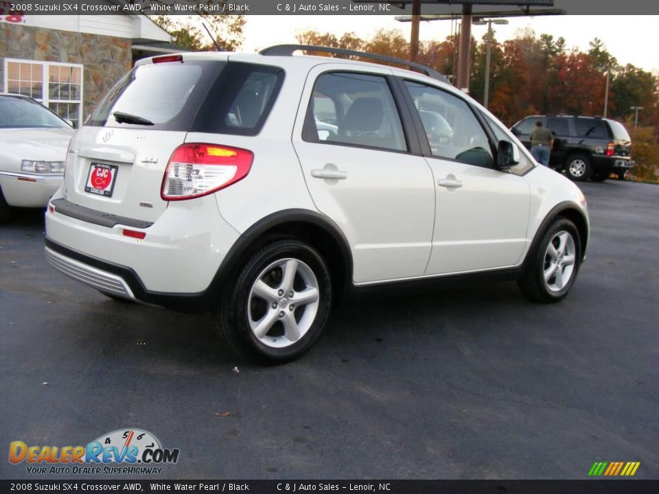 2008 Suzuki SX4 Crossover AWD White Water Pearl / Black Photo #3