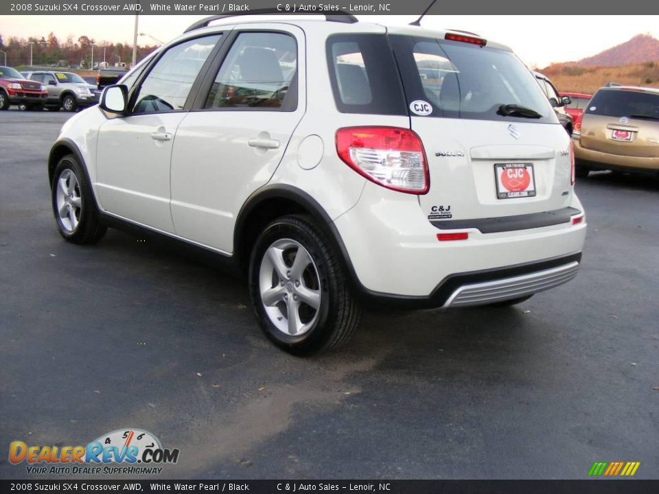 2008 Suzuki SX4 Crossover AWD White Water Pearl / Black Photo #4