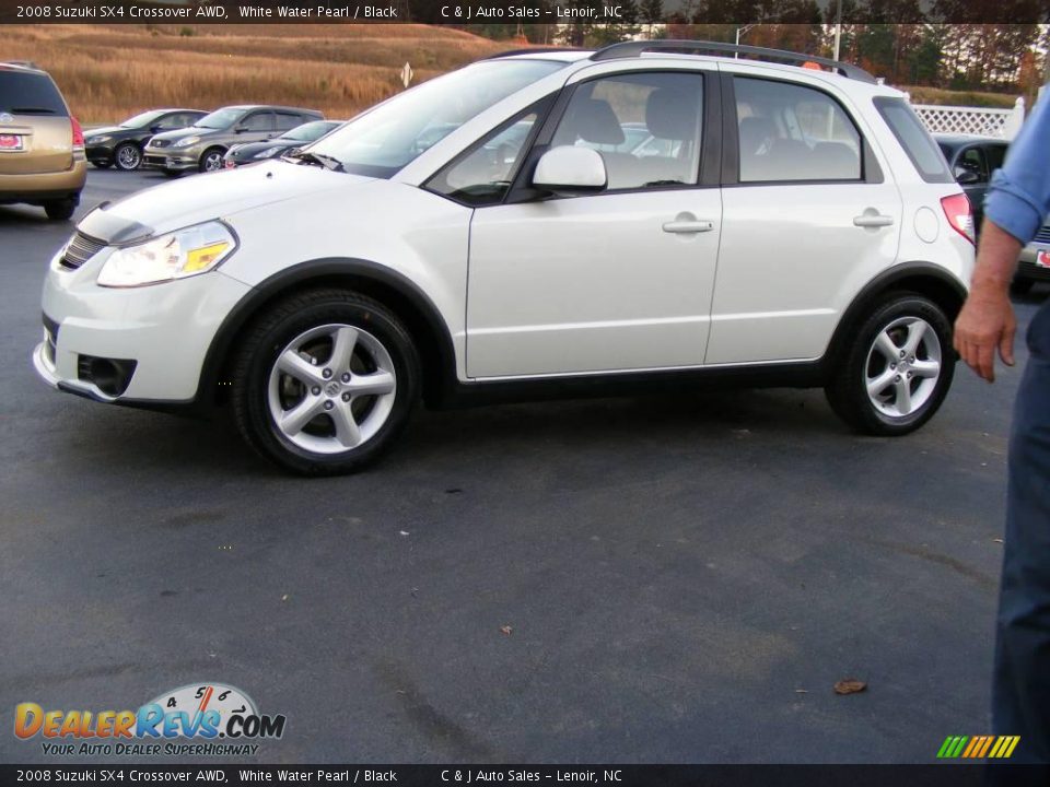 2008 Suzuki SX4 Crossover AWD White Water Pearl / Black Photo #9