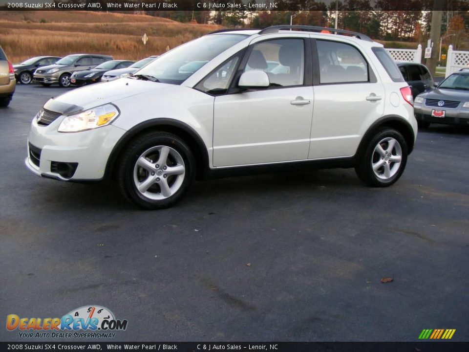 2008 Suzuki SX4 Crossover AWD White Water Pearl / Black Photo #11