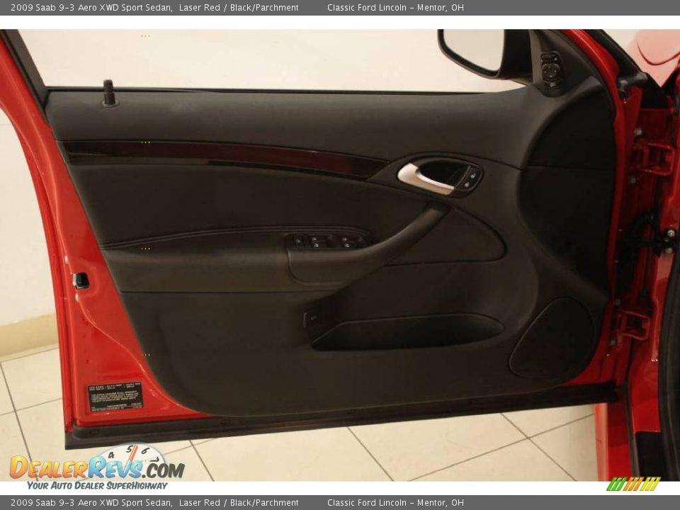 2009 Saab 9-3 Aero XWD Sport Sedan Laser Red / Black/Parchment Photo #7
