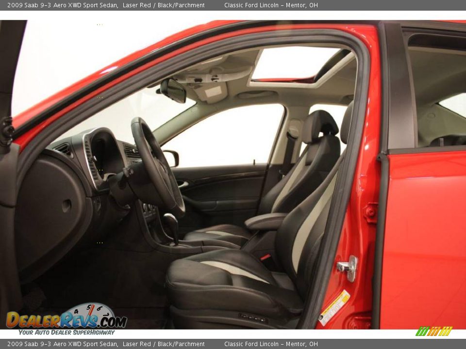 2009 Saab 9-3 Aero XWD Sport Sedan Laser Red / Black/Parchment Photo #8
