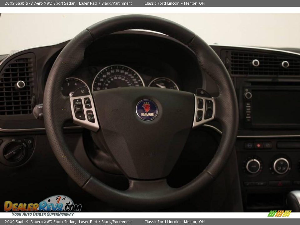 2009 Saab 9-3 Aero XWD Sport Sedan Laser Red / Black/Parchment Photo #10